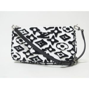 Louis Vuitton Pochette Accessories Pouch Urs Fischer White Black